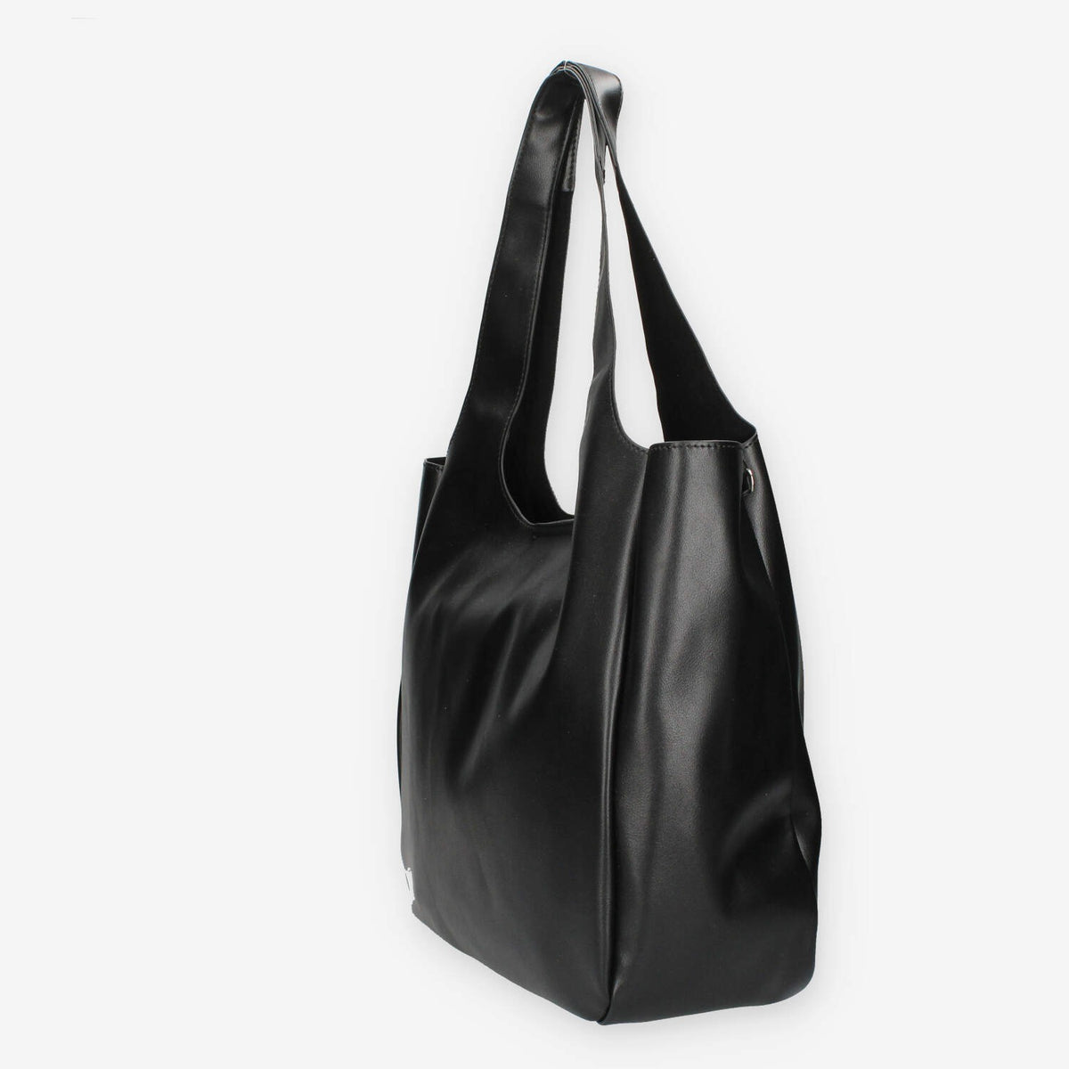 Borsa Shopper in ecopelle Nera Vivienne