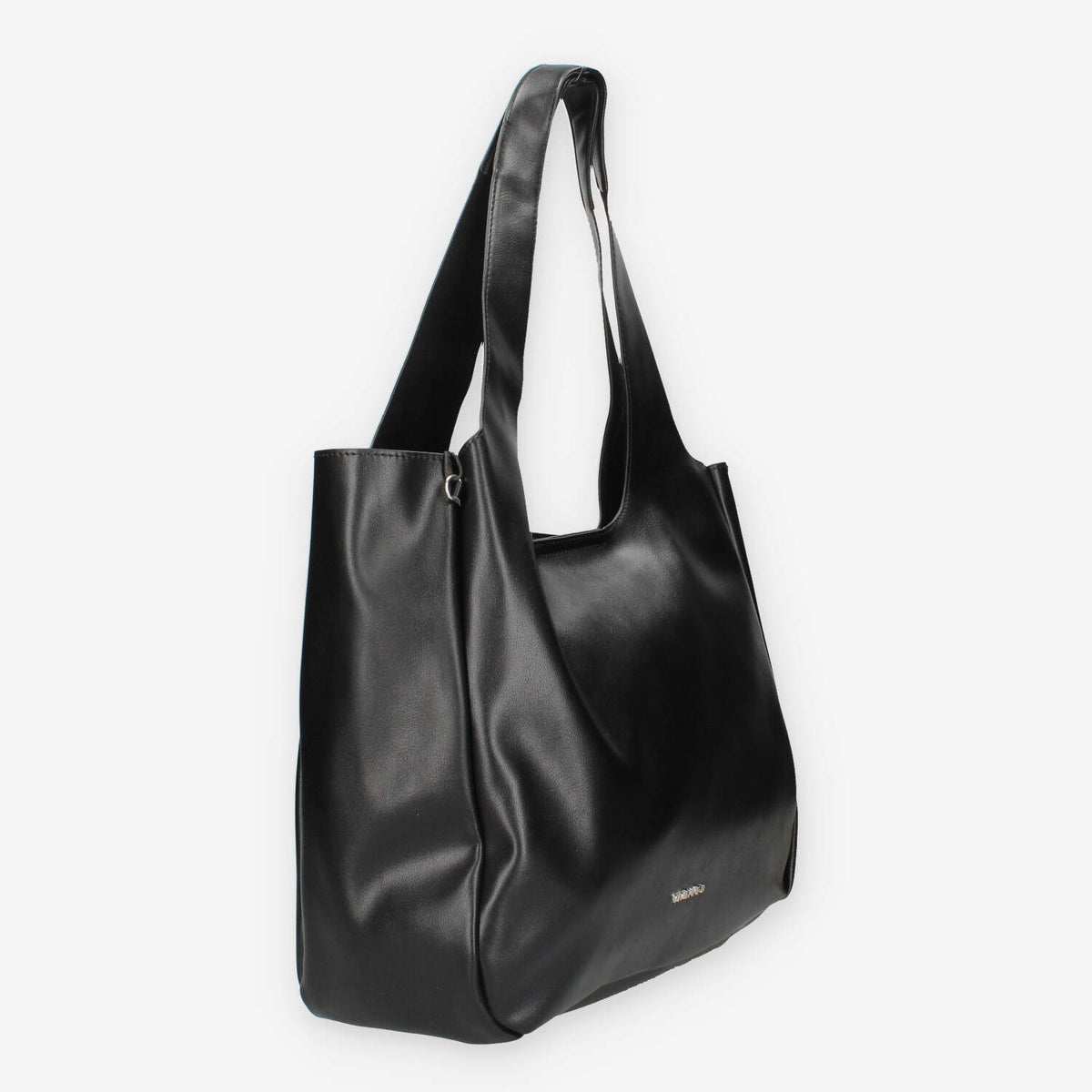 Borsa Shopper in ecopelle Nera Vivienne