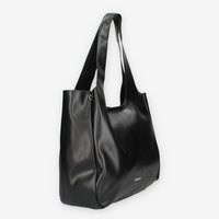 Borsa Shopper in ecopelle Nera Vivienne