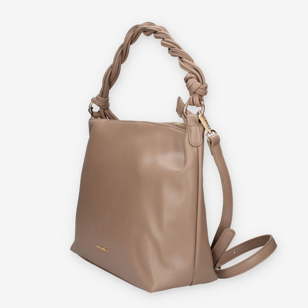 Borsa a Spalla Vivienne VRO003.FANGO in Pelle sintetica Intrecciata