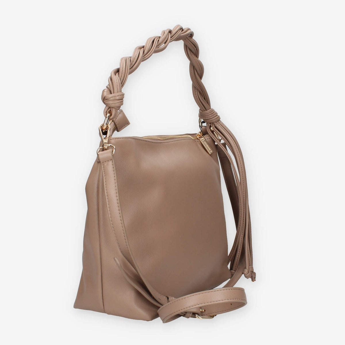Borsa a Spalla Vivienne VRO003.FANGO in Pelle sintetica Intrecciata