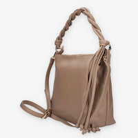 Borsa a Spalla Vivienne VRO003.FANGO in Pelle sintetica Intrecciata