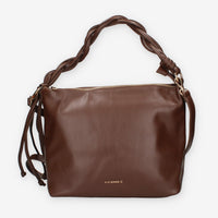 Borsa a Spalla in ecopelle Intrecciata Vivienne - Marrone
