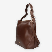 Borsa a Spalla in ecopelle Intrecciata Vivienne - Marrone