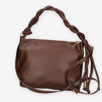 Borsa a Spalla in ecopelle Intrecciata Vivienne - Marrone
