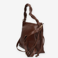 Borsa a Spalla in ecopelle Intrecciata Vivienne - Marrone