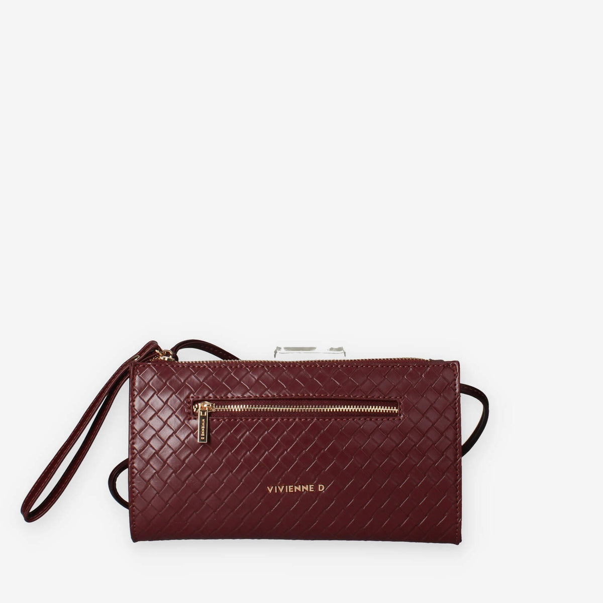 Borsa a Tracolla in ecopelle Intrecciata Bordeaux - Vivienne