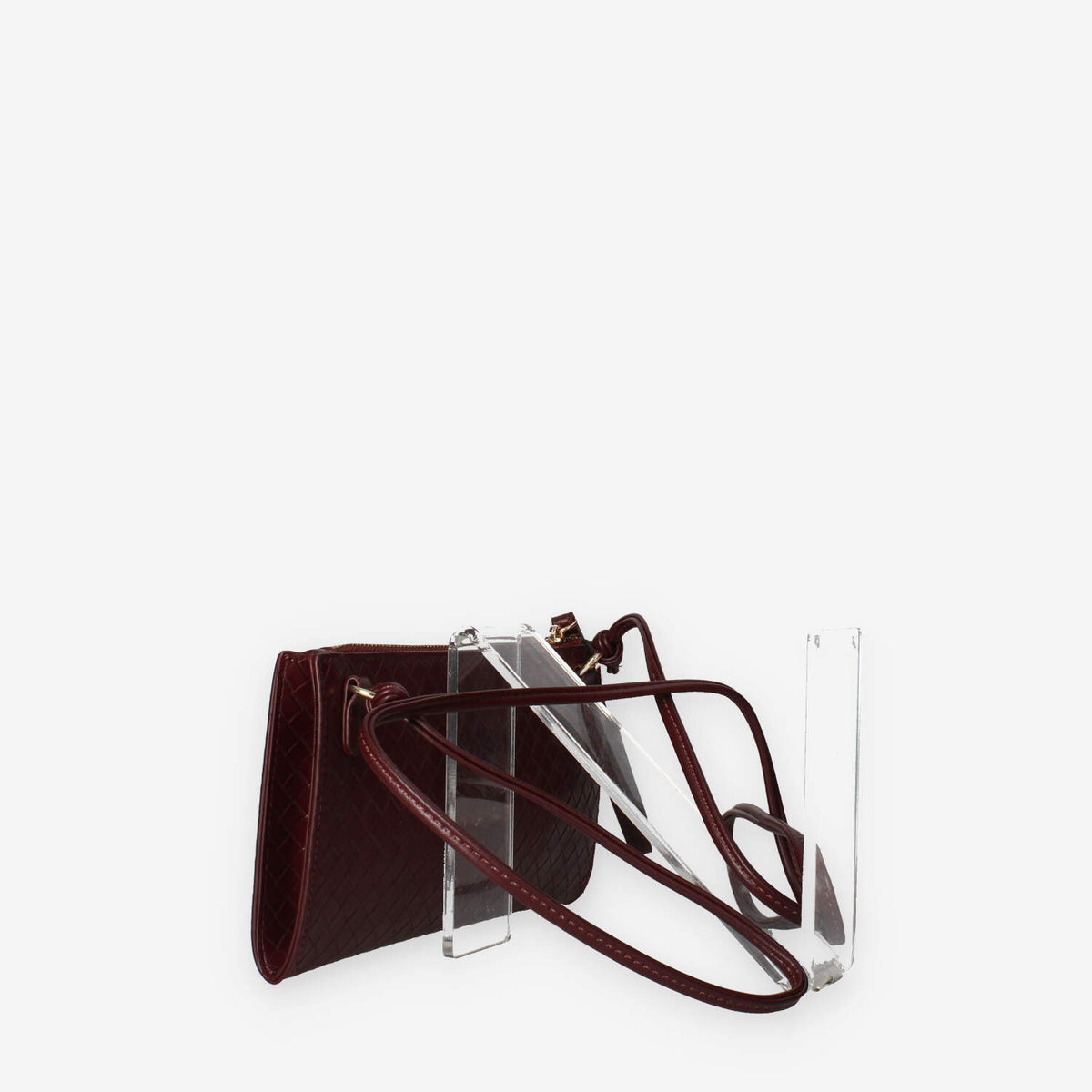 Borsa a Tracolla in ecopelle Intrecciata Bordeaux - Vivienne