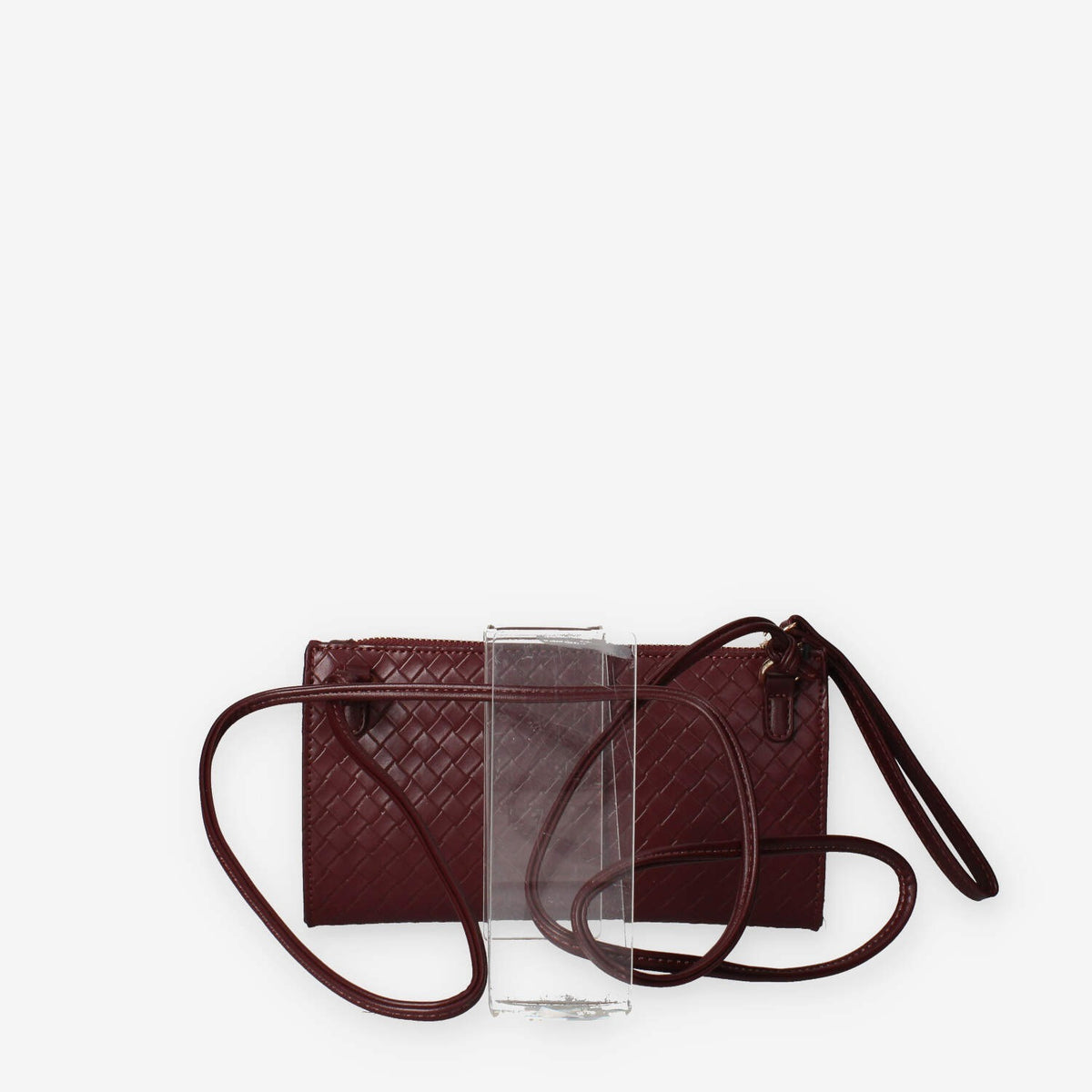 Borsa a Tracolla in ecopelle Intrecciata Bordeaux - Vivienne