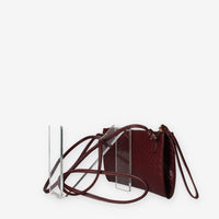 Borsa a Tracolla in ecopelle Intrecciata Bordeaux - Vivienne