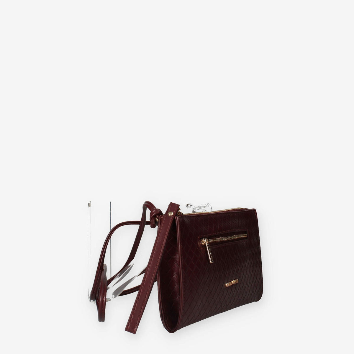 Borsa a Tracolla in ecopelle Intrecciata Bordeaux - Vivienne