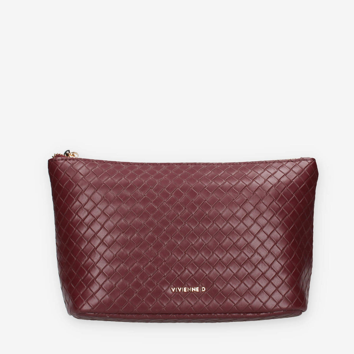 Pochette Intrecciata in ecopelle Bordeaux - Vivienne