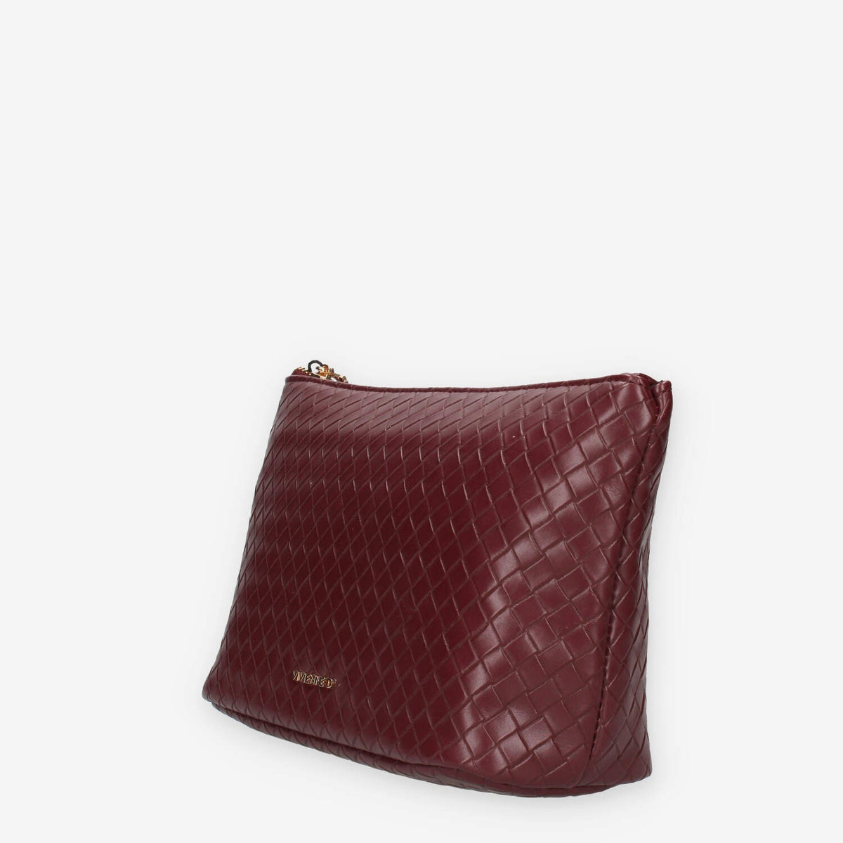 Pochette Intrecciata in ecopelle Bordeaux - Vivienne