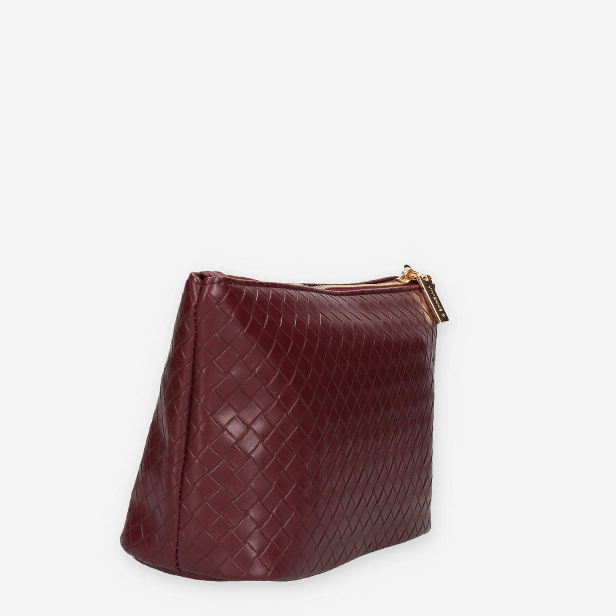 Pochette Intrecciata in ecopelle Bordeaux - Vivienne