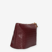 Pochette Intrecciata in ecopelle Bordeaux - Vivienne