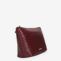 Pochette Intrecciata in ecopelle Bordeaux - Vivienne