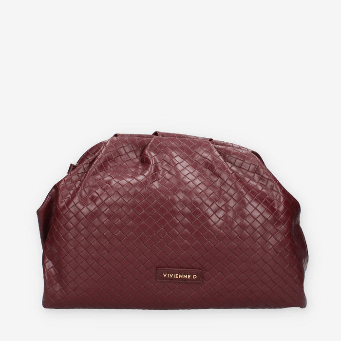 Borsa a Mano Intrecciata Bordeaux - Vivienne