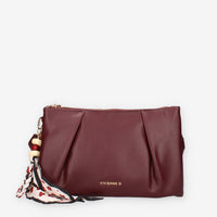 Borsa a Tracolla Vivienne Bordeaux con Dettaglio mini Foulard