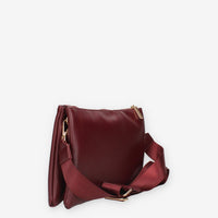 Borsa a Tracolla Vivienne Bordeaux con Dettaglio mini Foulard