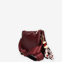 Borsa a Tracolla Vivienne Bordeaux con Dettaglio mini Foulard