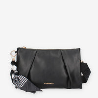 Borsa a Tracolla Vivienne nera con Dettaglio mini Foulard