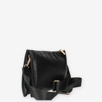 Borsa a Tracolla Vivienne nera con Dettaglio mini Foulard