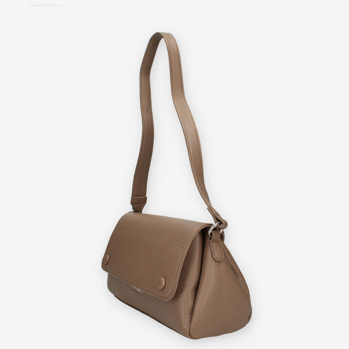Borsa a Spalla Elegante in ecopelle tortora - Vivienne