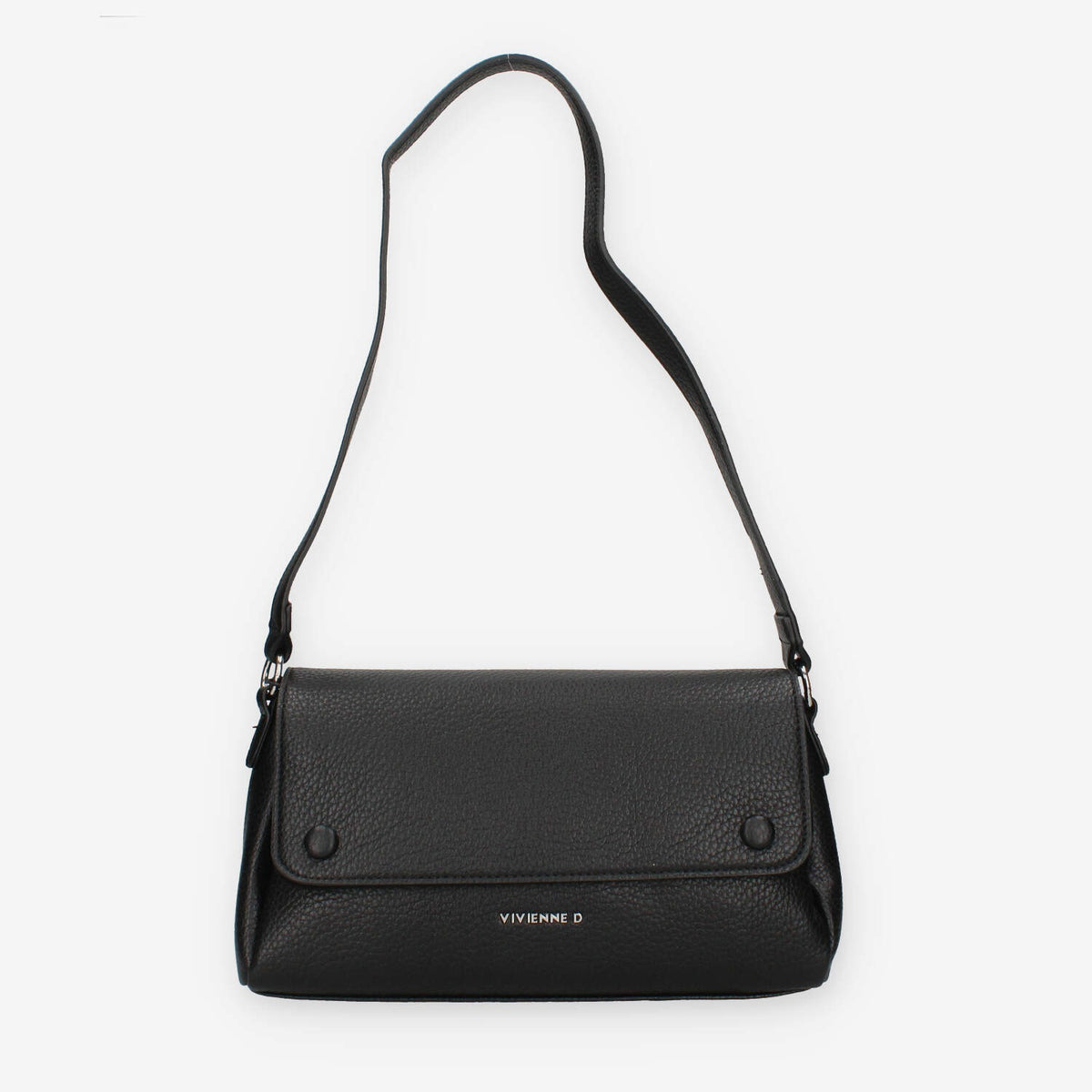Borsa a Spalla Elegante in ecopelle nera - Vivienne