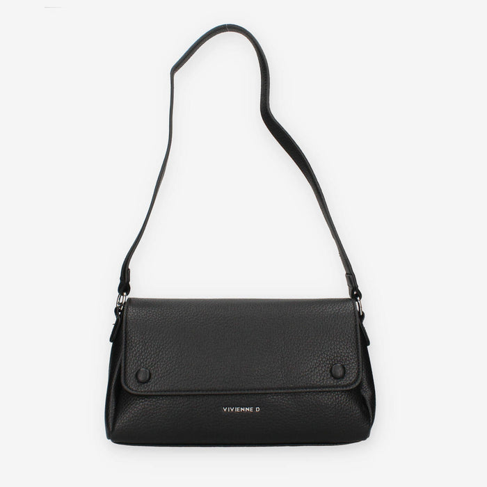 Borsa a Spalla Elegante in ecopelle nera - Vivienne