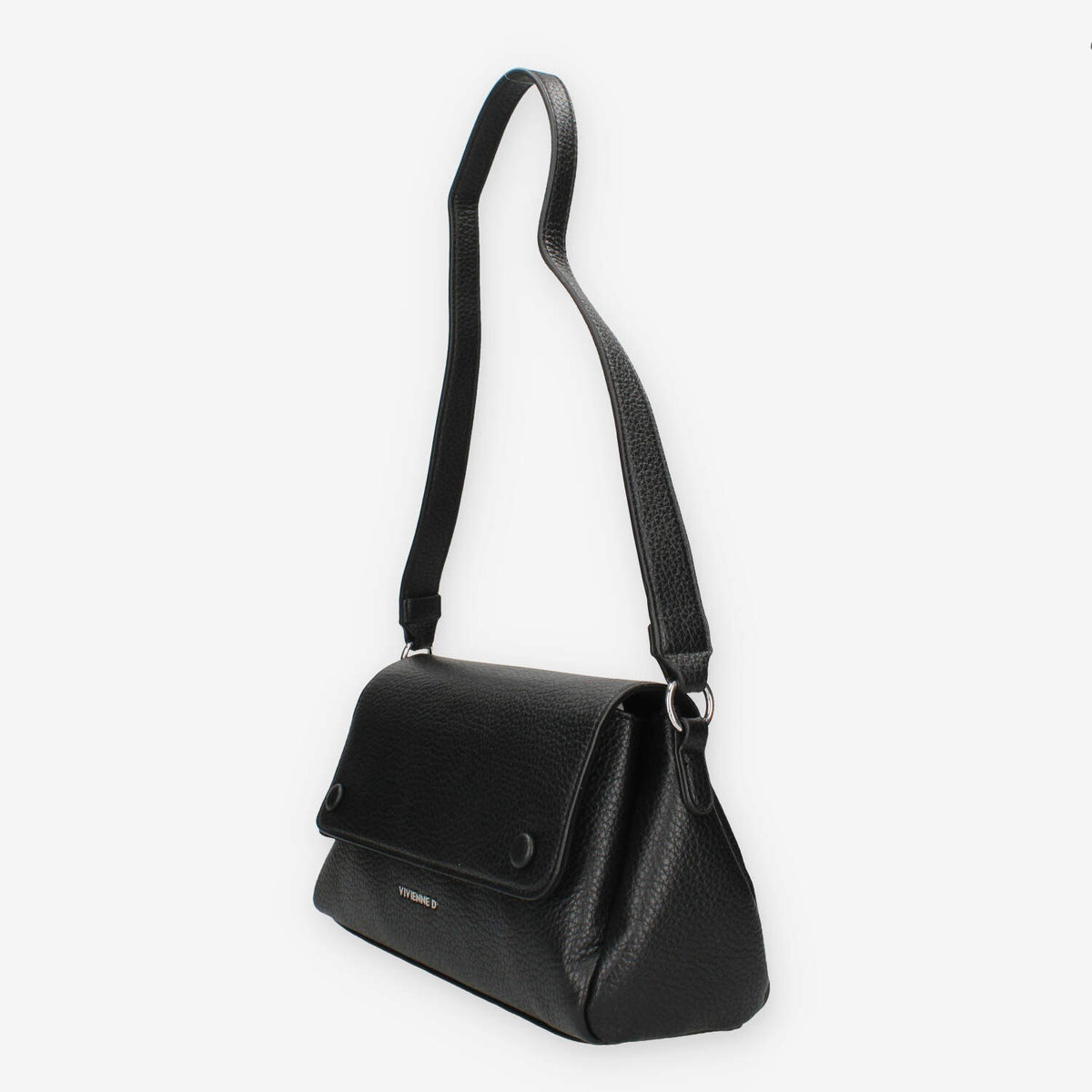 Borsa a Spalla Elegante in ecopelle nera - Vivienne
