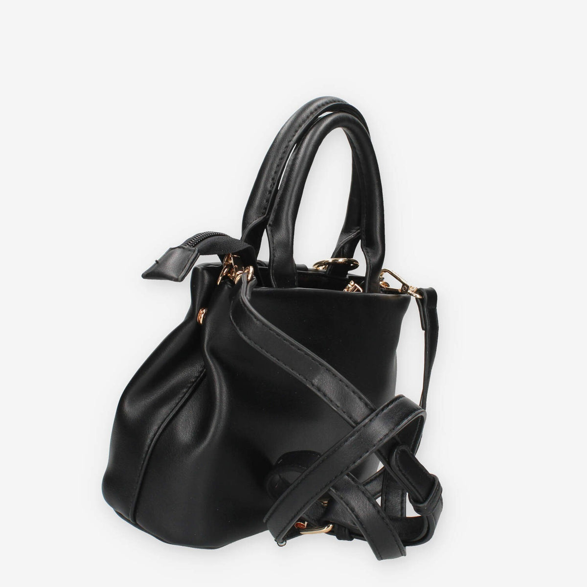 Borsa a Mano Vivienne nera con Charm Decorativo