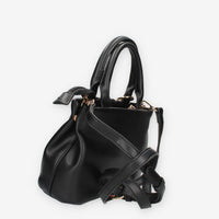Borsa a Mano Vivienne nera con Charm Decorativo