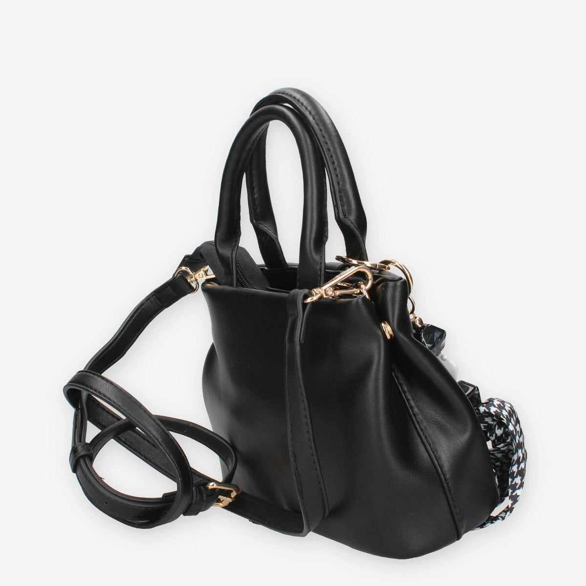 Borsa a Mano Vivienne nera con Charm Decorativo