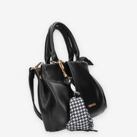 Borsa a Mano Vivienne nera con Charm Decorativo
