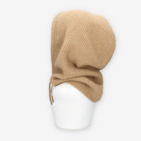Cappuccio in maglia di misto lana camel – Vivienne