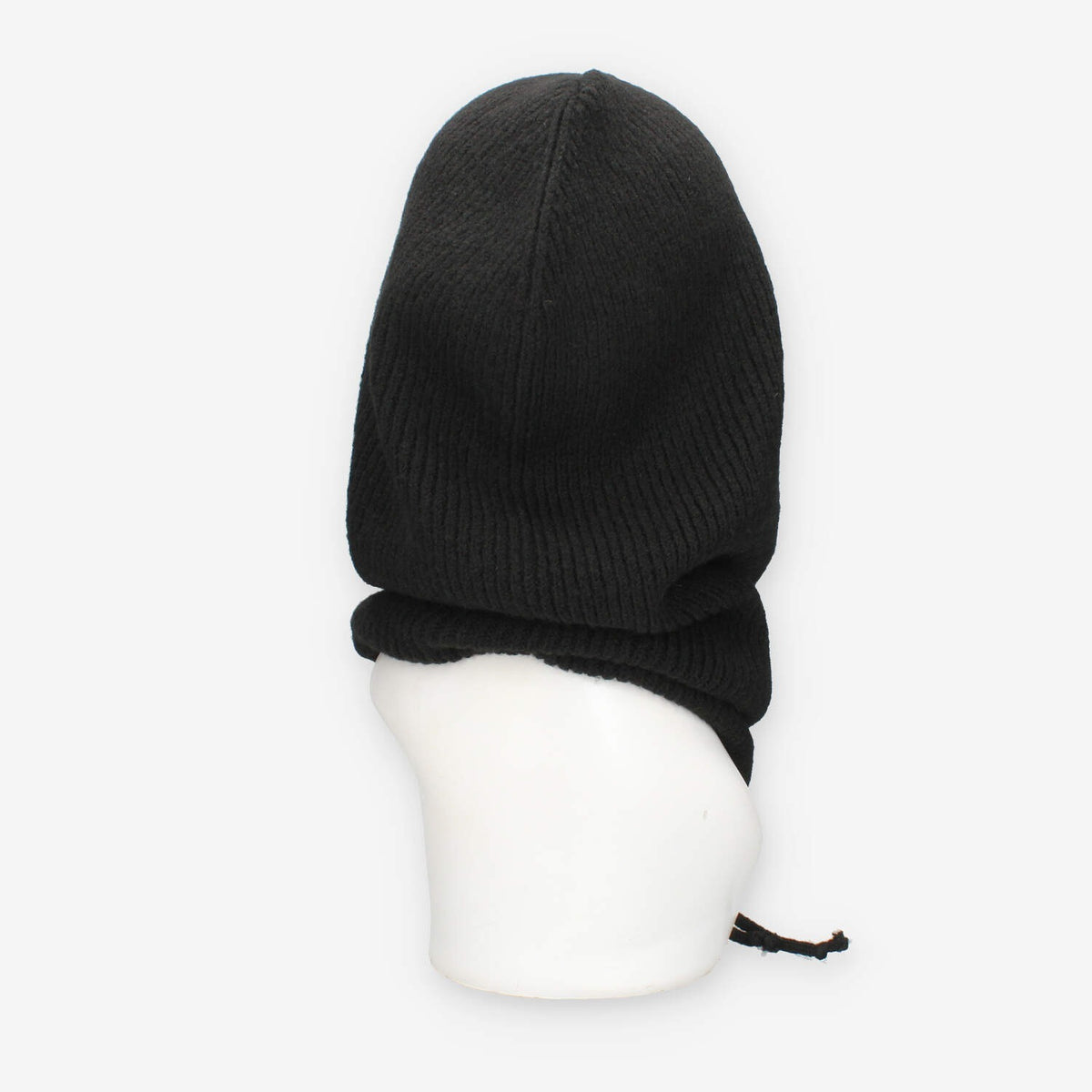 Cappuccio in maglia di misto lana nero – Vivienne