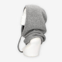 Cappuccio in maglia di misto lana grigio – Vivienne