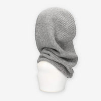 Cappuccio in maglia di misto lana grigio – Vivienne