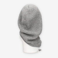Cappuccio in maglia di misto lana grigio – Vivienne
