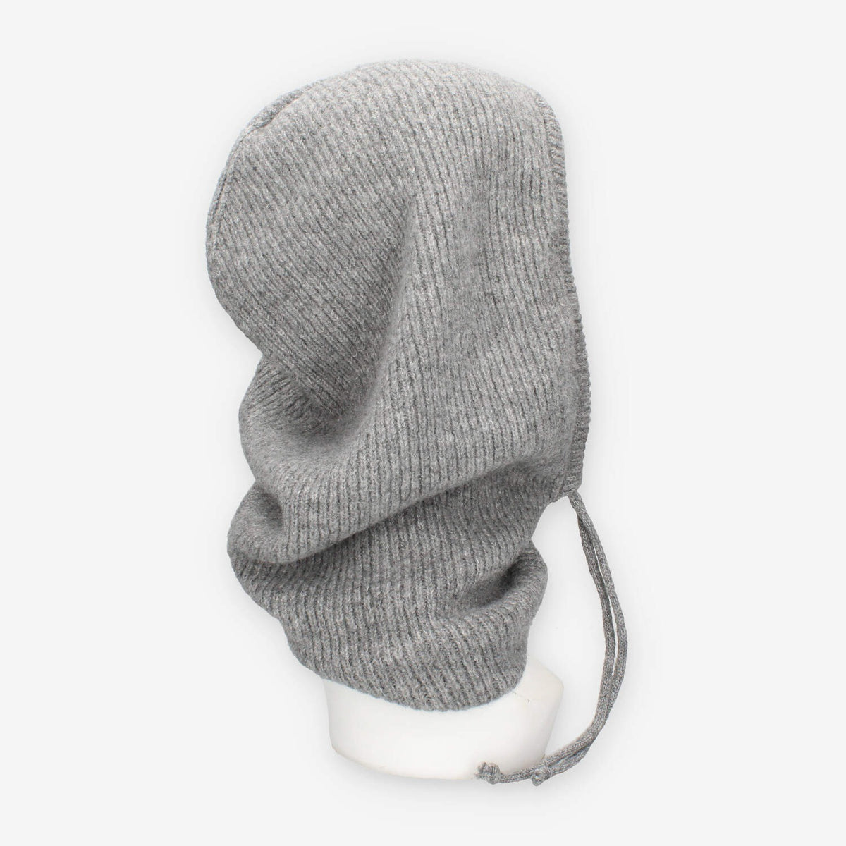 Cappuccio in maglia di misto lana grigio – Vivienne