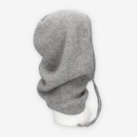 Cappuccio in maglia di misto lana grigio – Vivienne