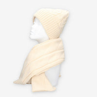 Set Invernale Vivienne in maglia Beige - Berretto, Sciarpa e Guanti