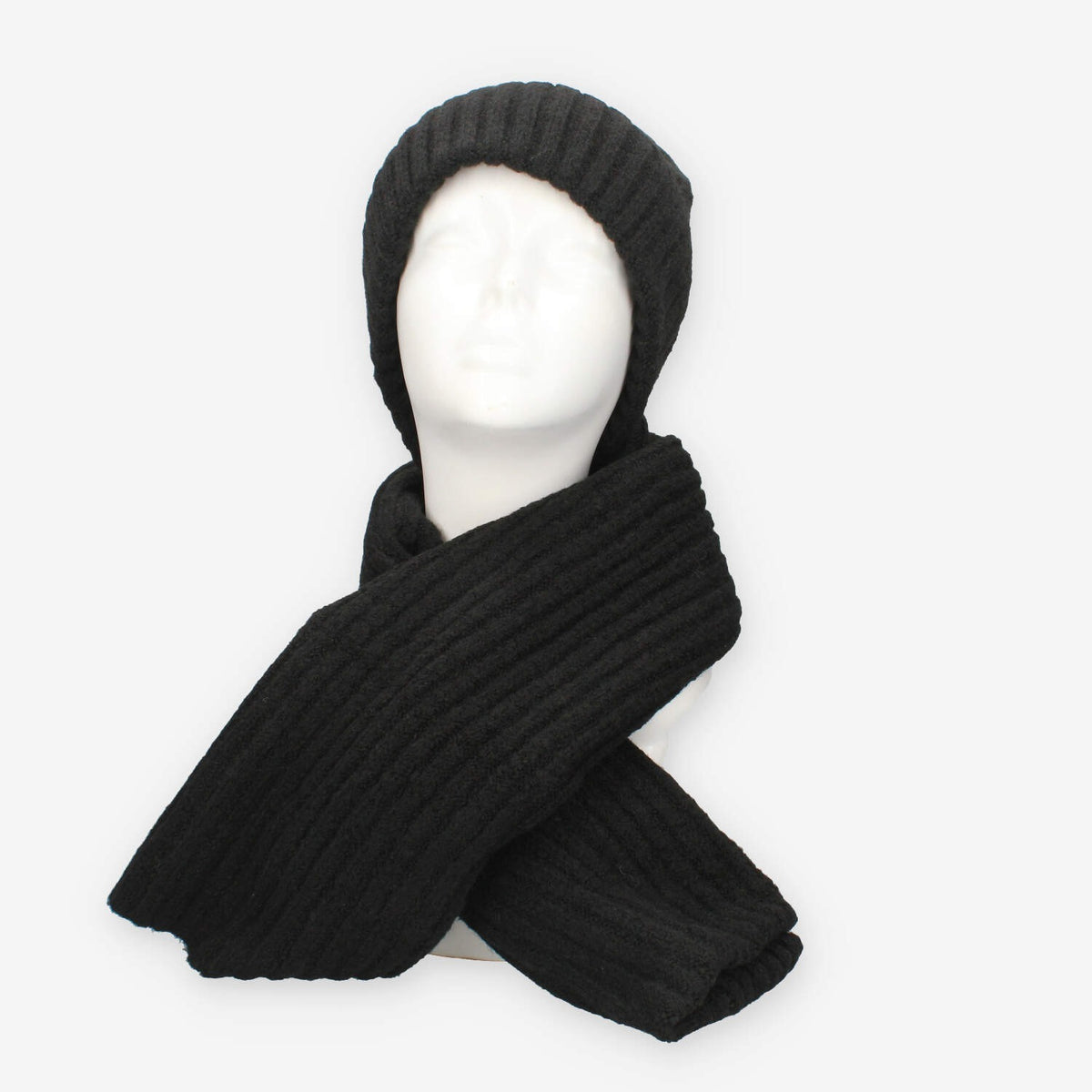 Set Invernale cappello e sciarpa Vivienne in misto lana nero