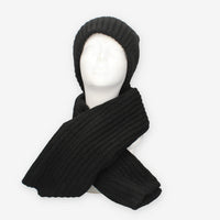 Set Invernale cappello e sciarpa Vivienne in misto lana nero