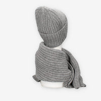 Set Invernale cappello e sciarpa Vivienne in misto lana grigio