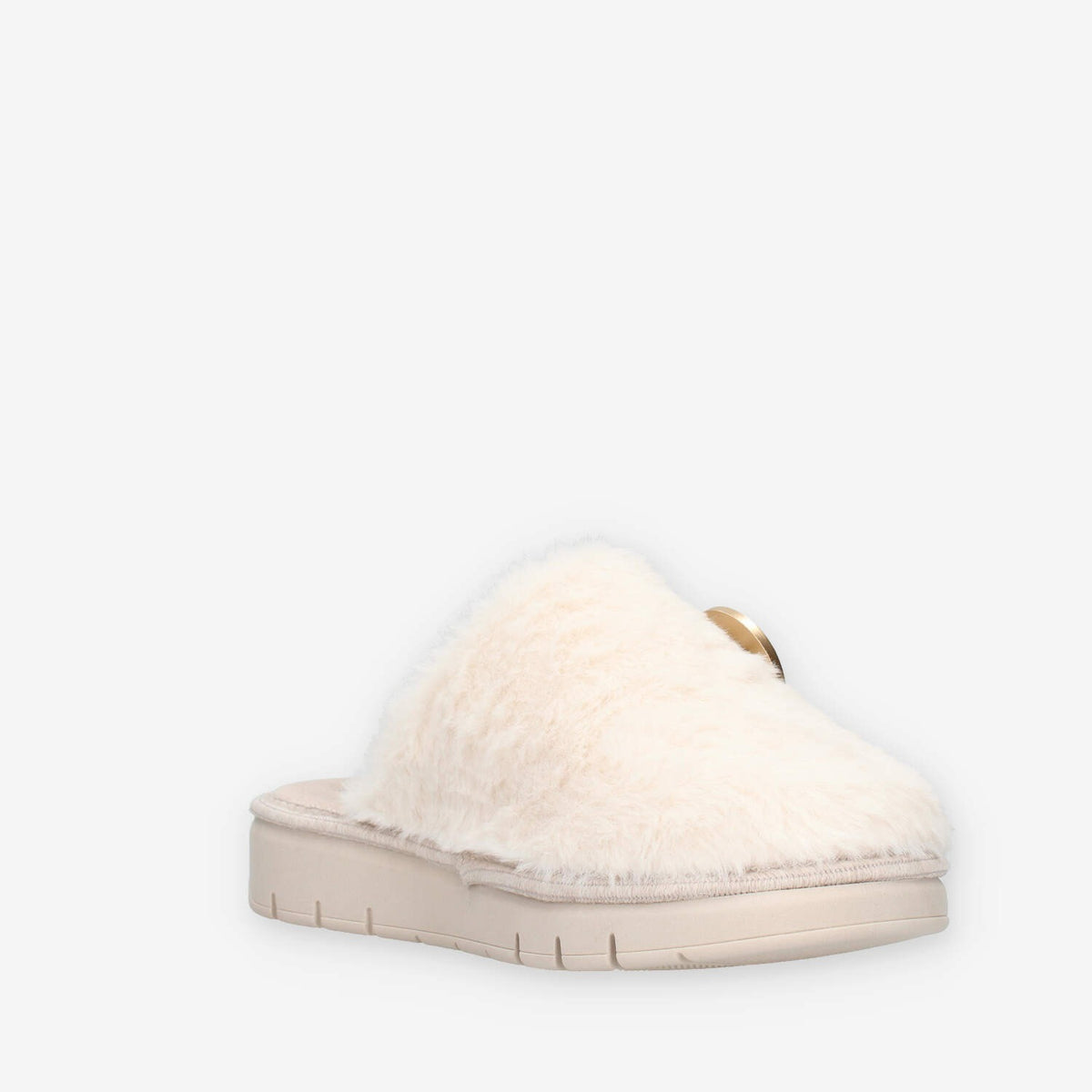 Pantofole in Pelliccia Sintetica Bianca - Modello WARM29