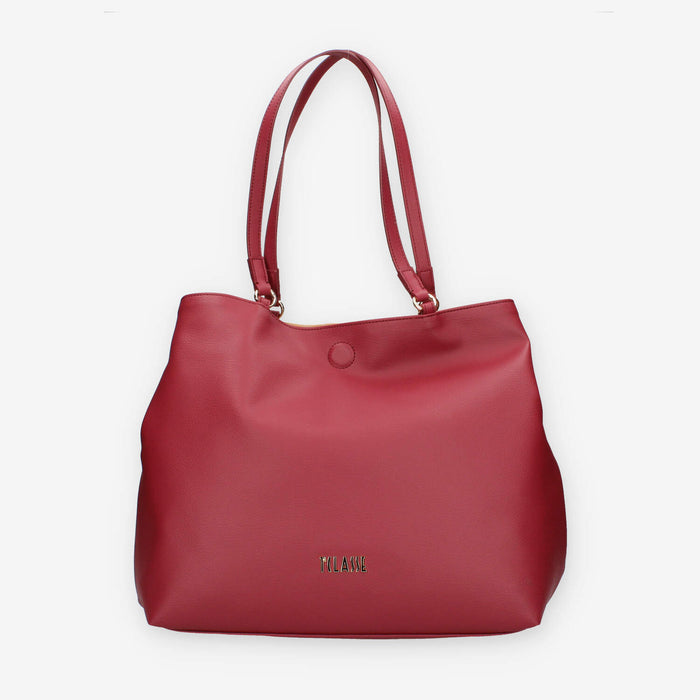 Alviero Martini Prima Classe LMLE28-9729-0312 Shopping reversibile rosso tiziano e Geo Classic