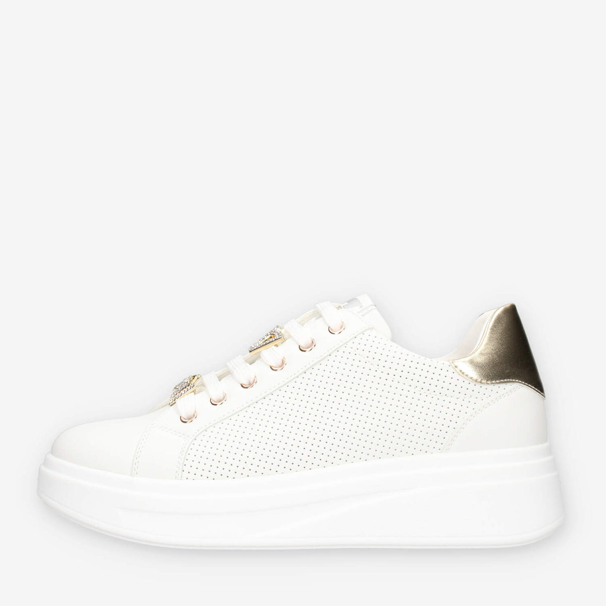 Valleverde 35102-GOLD Sneakers bianche e oro da donna