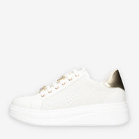 Valleverde 35102-GOLD Sneakers bianche e oro da donna