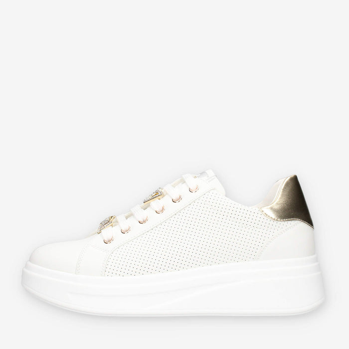 Valleverde 35102-GOLD Sneakers bianche e oro da donna